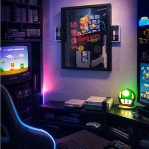 Retro Gaming Console with Controllers - White